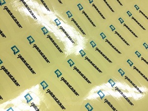투명 PET 모양 스티커 (바니시/UV/경화/에폭시/엠보/토너/잉크/바니쉬) : 테트론 50μ (기존 25μ 데드롱 보다 두터움) 방수 비닐 소재.
